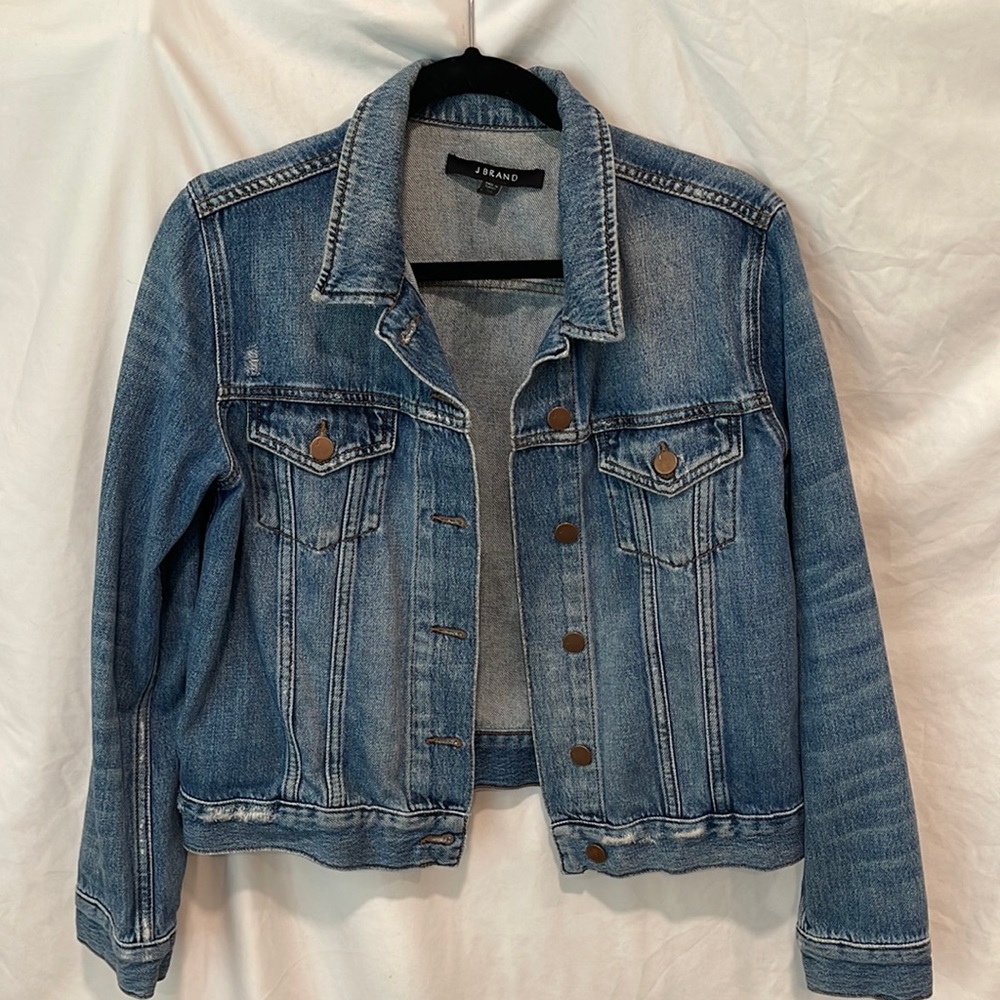 J brand. Denim jacket. Mid length. Size medium.
